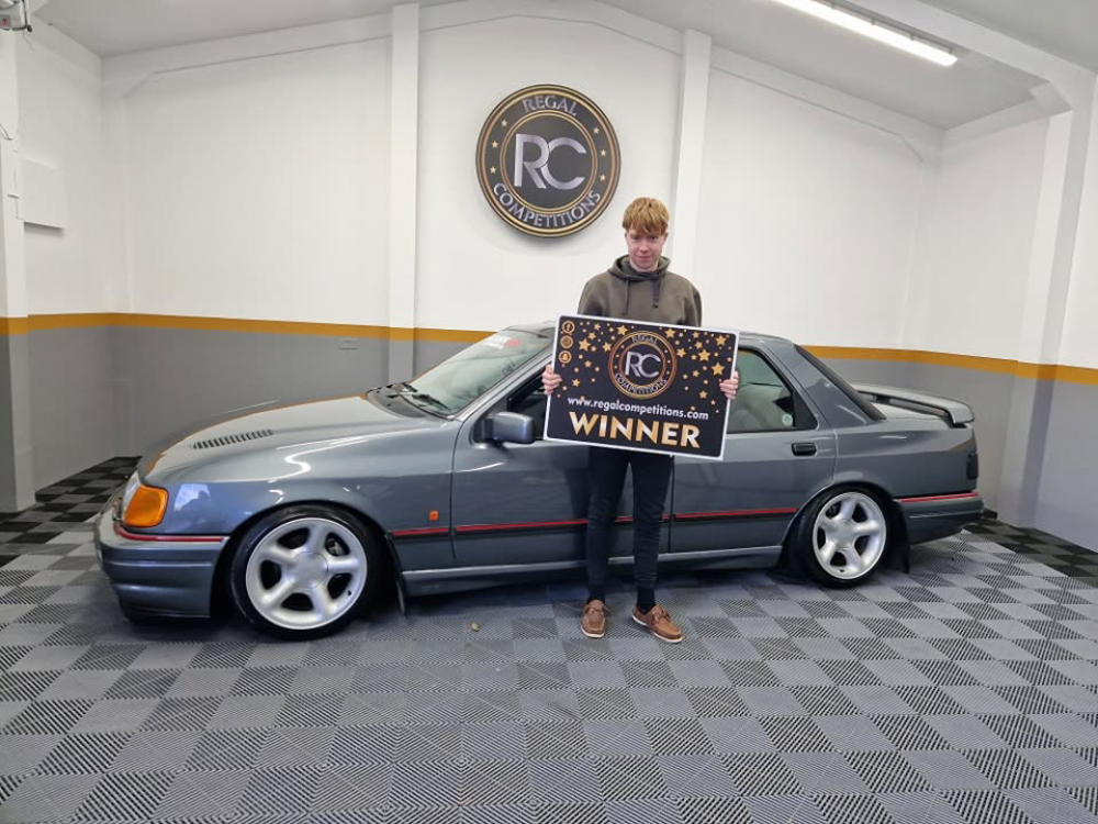 RYAN CLARKE FROM CO.GALWAY- WINNER OF FORD SIERRA SAPPHIRE