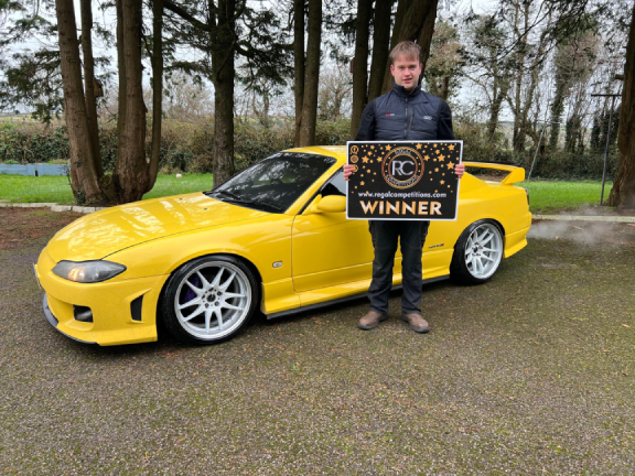 JAMES O'DONNOVAN FROM CO. CORK- WINNER OF YELLOW NISSAN S15 SPEC R!