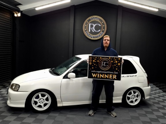 EAMONN McNEILL FROM COUNTY TYRONE-WINNER OF WHITE TOYOTA GLANZA