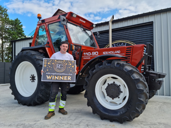 CAHIR McDERMOTT FROM CO. TYRONE- WINNER OF NEW HOLLAND 110-90 TURBO