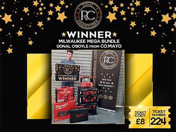 DONAL O'BOYLE FROM COUNTY MAYO- WINNER OF MILWAUKEE MEGA BUNDLE