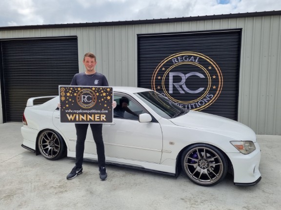 EVAN CANTWELL FROM COUNTY GALWAY- WINNER OF WHITE TOYOTA ALTEZZA