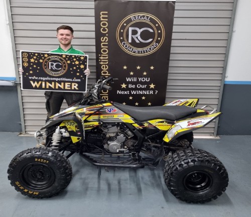DERMOT DOOLAN FROM COUNTY OFFALY-WINNER OF 2008 SUZUKI LTR450 QUAD