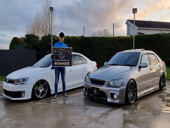 JAKE WATT FROM COUNTY DONEGAL- WINNER OF THE 2CAR SPECIAL-BAGGED JETTA & KITTED LEXUS IS200 LE