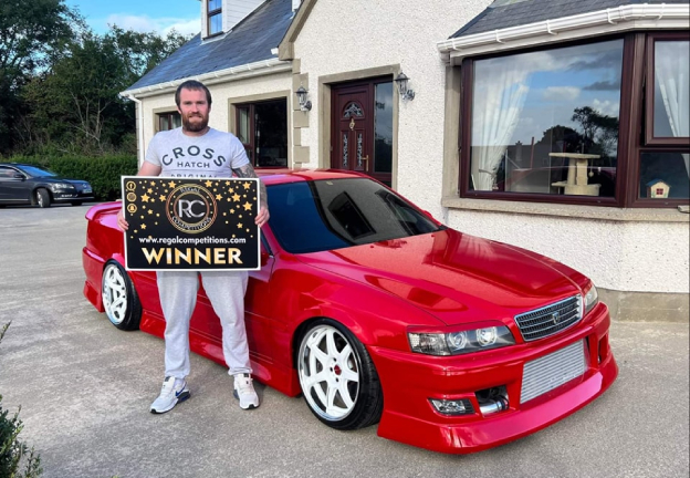 PATRICK COYLE FROM COUNTY DONEGAL- WINNER OF RED TOYOTA CHASER JZX100