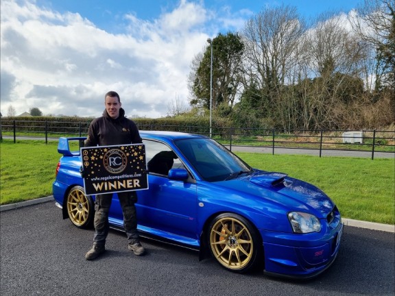 EUNAN BRADY FROM DERRY/LONDONDERRY- WINNER OF THE SUBARU IMPREZA STI