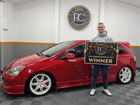 JOHN McKIERNAN FROM CO. ANTRIM- WINNER OF 2005 HONDA CIVIC TYPE R