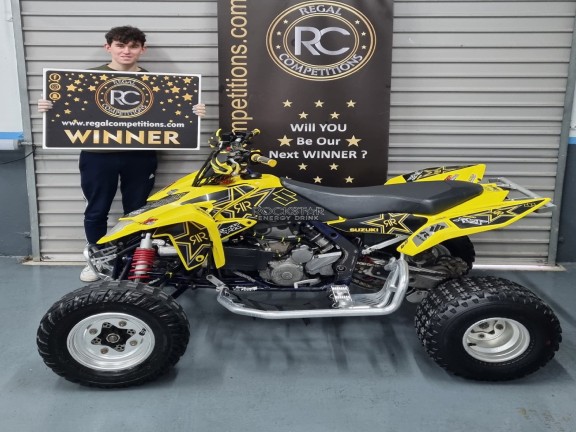 KEVIN TIERNEY FROM COUNTY CAVAN- WINNER OF THE 2008 SUZUKI LTR450 QUAD