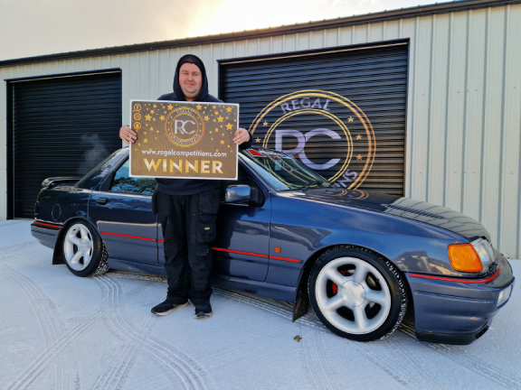 SHAUN McCAFFREY FROM CO.ARMAGH- WINNER OF FORD SIERRA SAPPHIRE