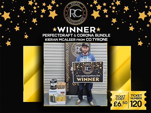 KIERAN McALEER FROM COUNTY TYRONE-WINNER OF THE PERFECTDRADFT & CORONA BUNDLE
