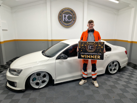 COREY QUINN FROM CO. TYRONE- WINNER OF BAGGED VW JETTA