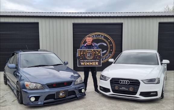 MICHAEL PORTER FROM COUNTY DONEGAL-WINNER OF REGALS 2 CAR SPECIAL-AUDI & LEXUS
