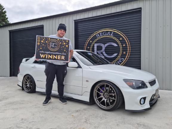 SAM DEEGAN FROM COUNTY KILDARE- WINNER OF WHITE TOYOTA ALTEZZA