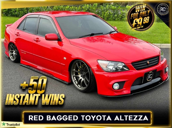 RED BAGGED TOYOTA ALTEZZA + 50 INSTANT WINS
