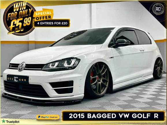 2015 WHITE BAGGED VW GOLF R