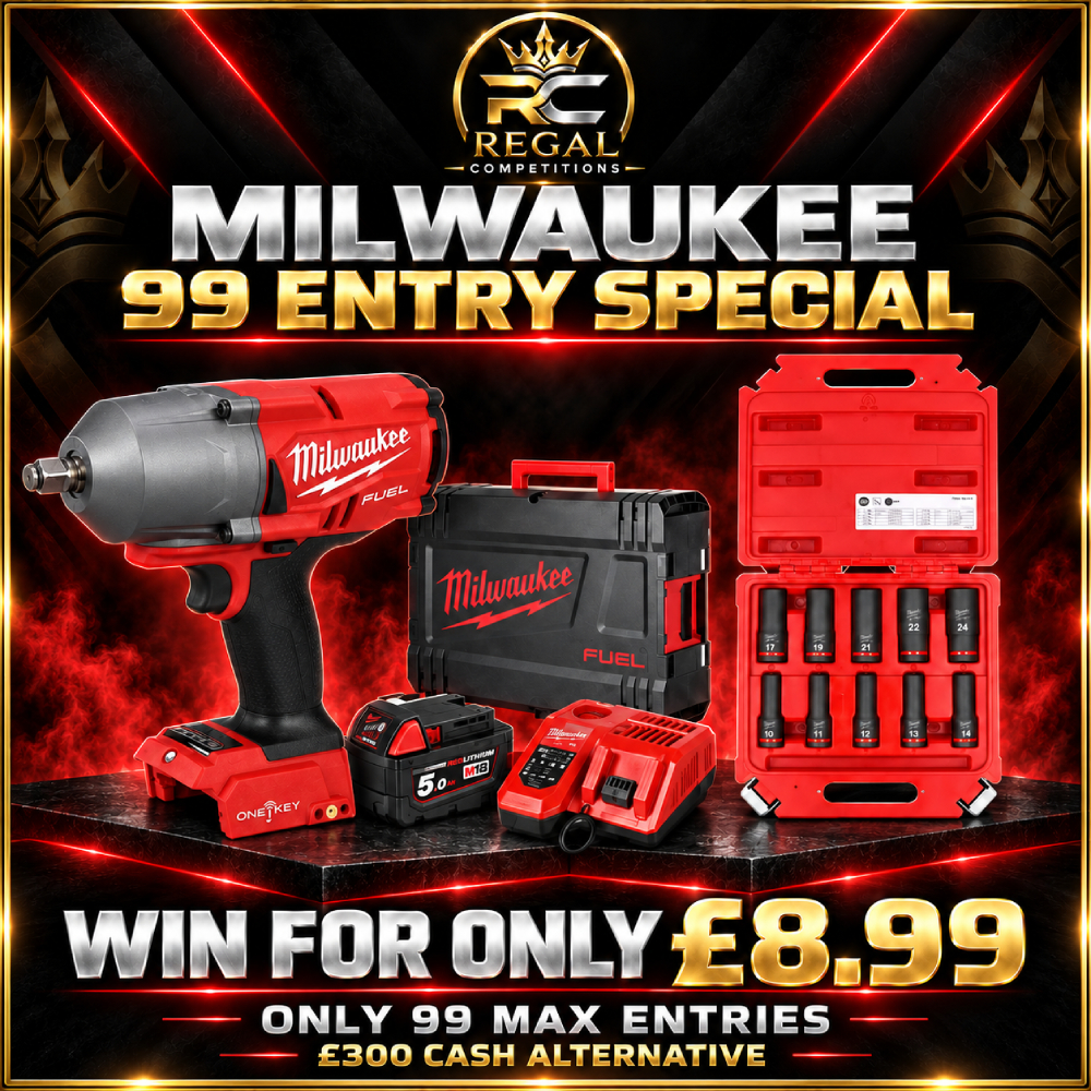 £300 CASH OR MILWAUKEE 99 ENTRY SPECIAL- LOW ODDS