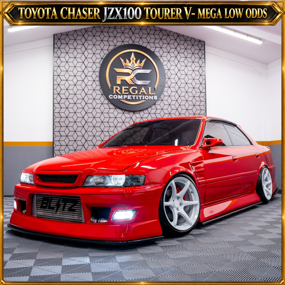 RED TOYOTA CHASER JZX100 TOURER V- ONLY 595 MAX ENTRIES