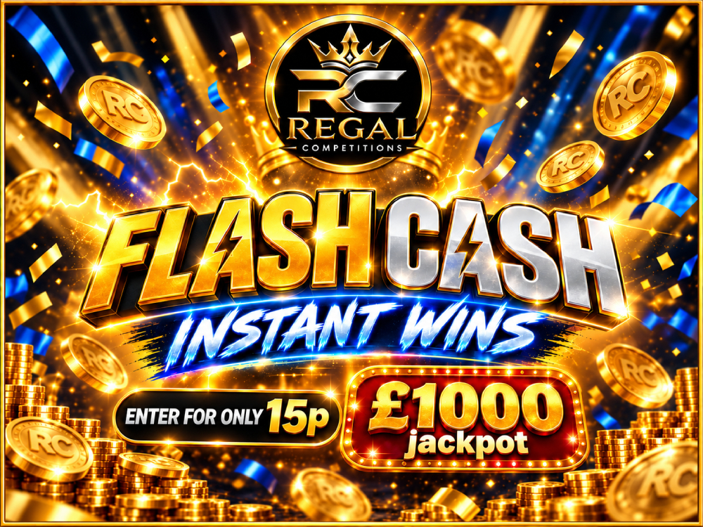 15p FLASH CASH INSTANT WINS- £9500 PRIZE POT