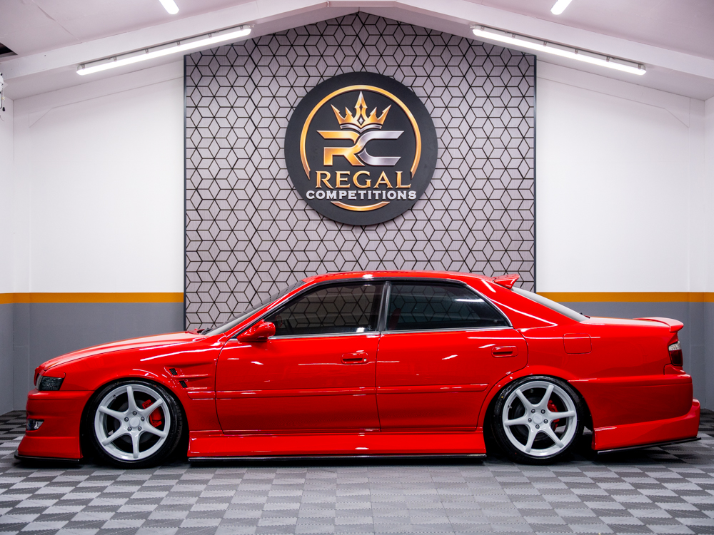 RED TOYOTA CHASER JZX100 TOURER V- ONLY 595 MAX ENTRIES